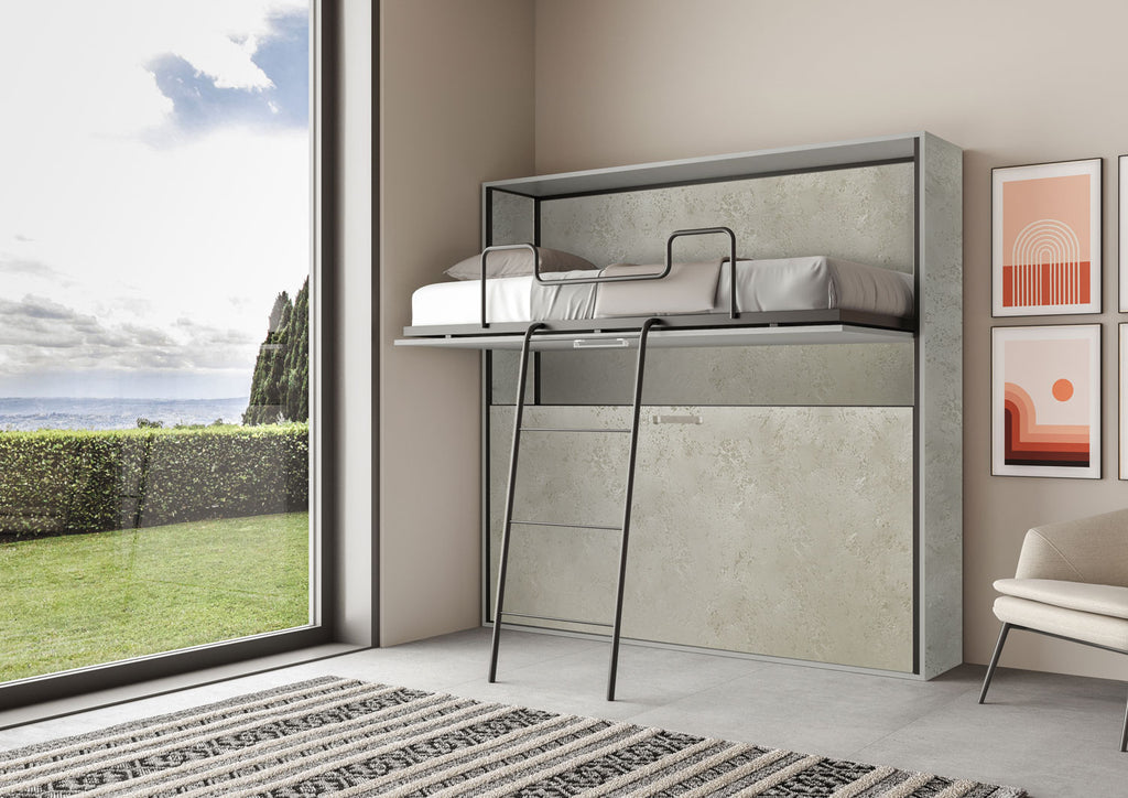 Letto a scomparsa doppio orizzontale Ferrara Cashmere