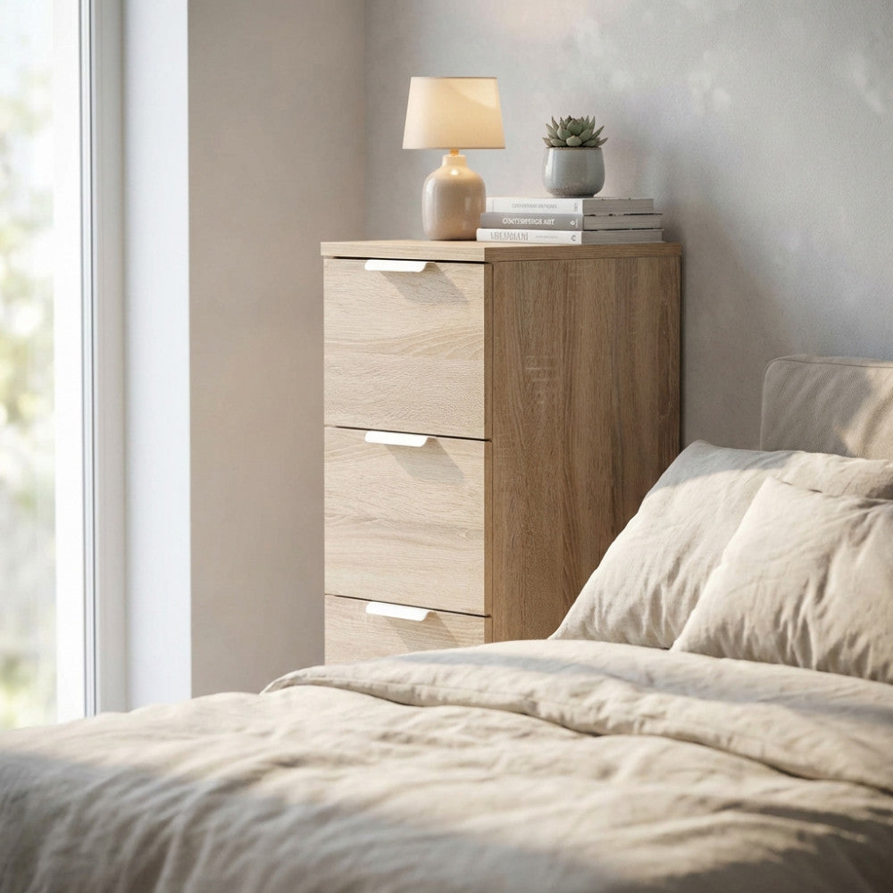 CASSETTIERA PAROS 4 CASSETTI NATURALE. Dimensioni: cm 27 x 38 x 85 h.