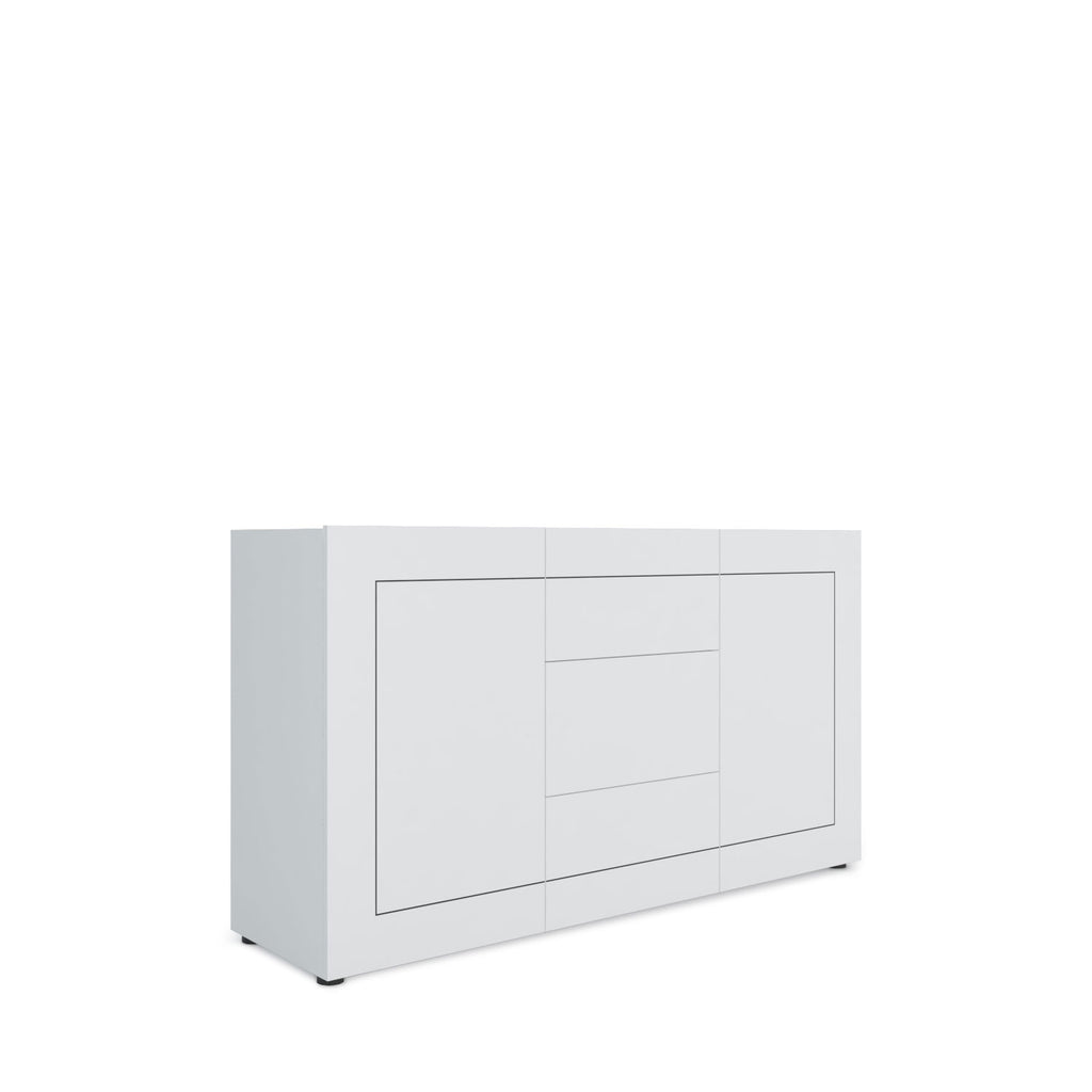 Madia 2 ante/3 cassetti 150x40x83,5 cm Fassa bianco lucido