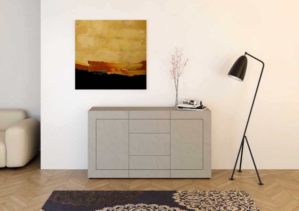 Madia 2 ante/3 cassetti 150x40x83,5 cm Fassa cashmere