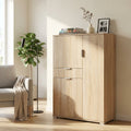 ECO WARDROBE WITH 3 DOORS AND 1 NATURAL DRAWER. Dimensions: 75 x 38 x 174 cm h.