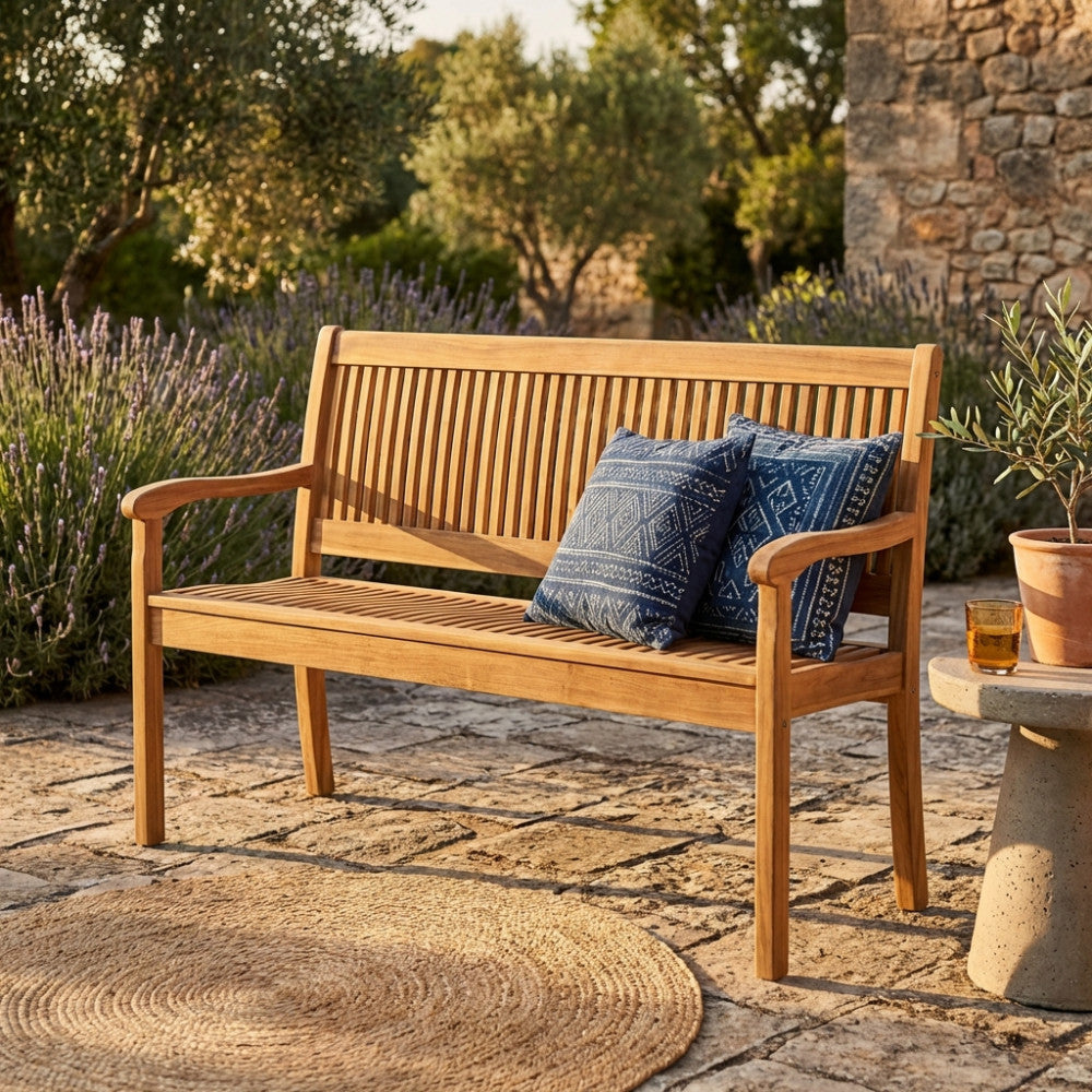 PANCA NITTA 2 P. Legno di Acacia massiccio Dimensioni: cm 120 x 62 x 88 h. Arredo Giardino