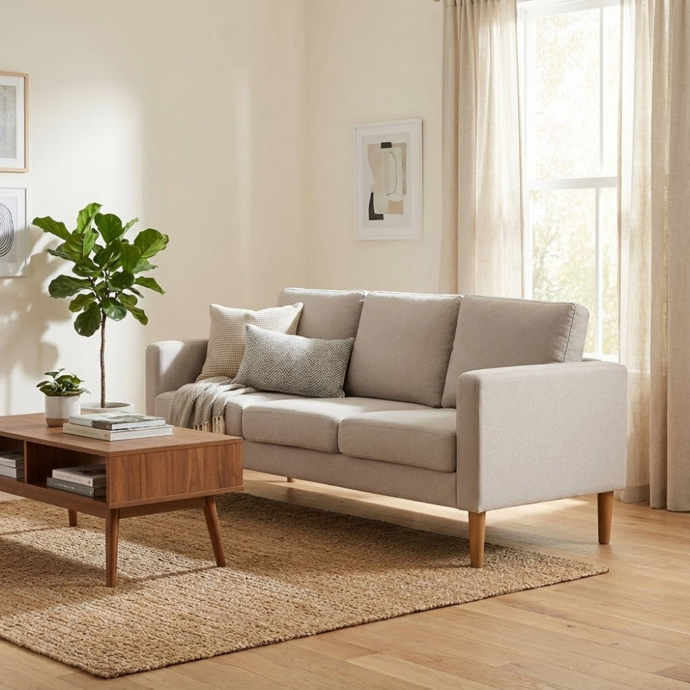 DIVANO 3 POSTI RAMSEY. Divano GRIGIO CHIARO o GRIGIO SCURO o BLU o BEIGE gambe in polipropilene Dimensioni: cm 180 x 73 x 82 h.