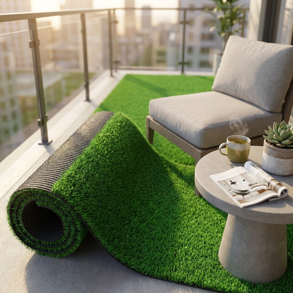 MILOS SYNTHETIC CARPET 0.7 CM (2 X 25 M). Synthetic carpet in a roll, grass blade height 0.7 cm. Dimensions: 25 m x 2 h. Garden furniture.