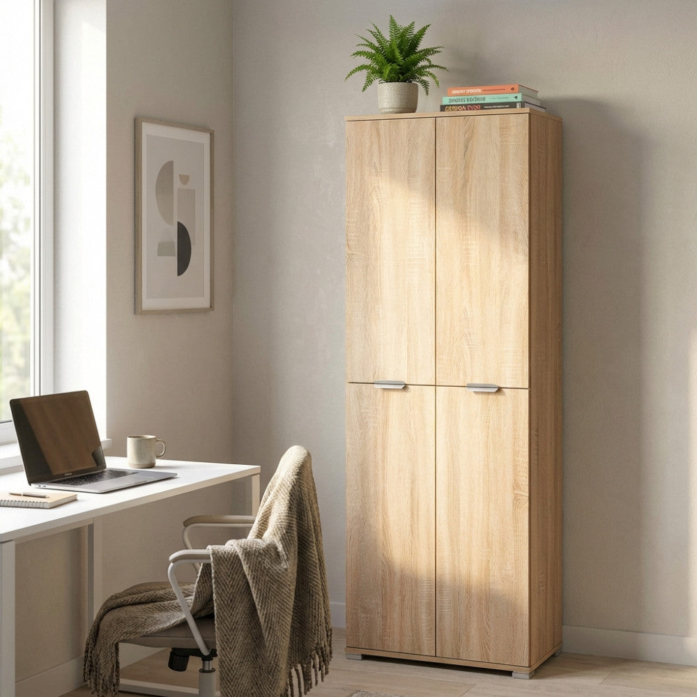 ARMADIO TENA 4 ANTE NATURA. Dimensioni: cm 60 x 38 x 174 h.