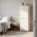 TENA 4-DOOR WHITE WARDROBE. Dimensions: 60 x 38 x 174 cm h.