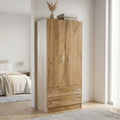 ARMADIO 2 ANTE E DUE CASSETTI POP OLMO. Armadio in legno OLMO Dimensioni: cm 80 x 52 x 180 h.