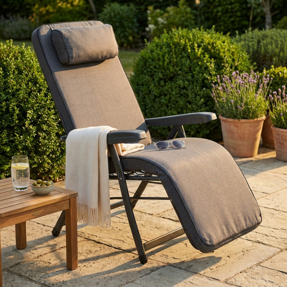 POLTRONA PARADISO MODELLO AUTOMATICA GRIGIA. Disponibile BEIGE o GRIGIA o ROSSA o AZZURRA Dimensioni:. Arredo Giardino