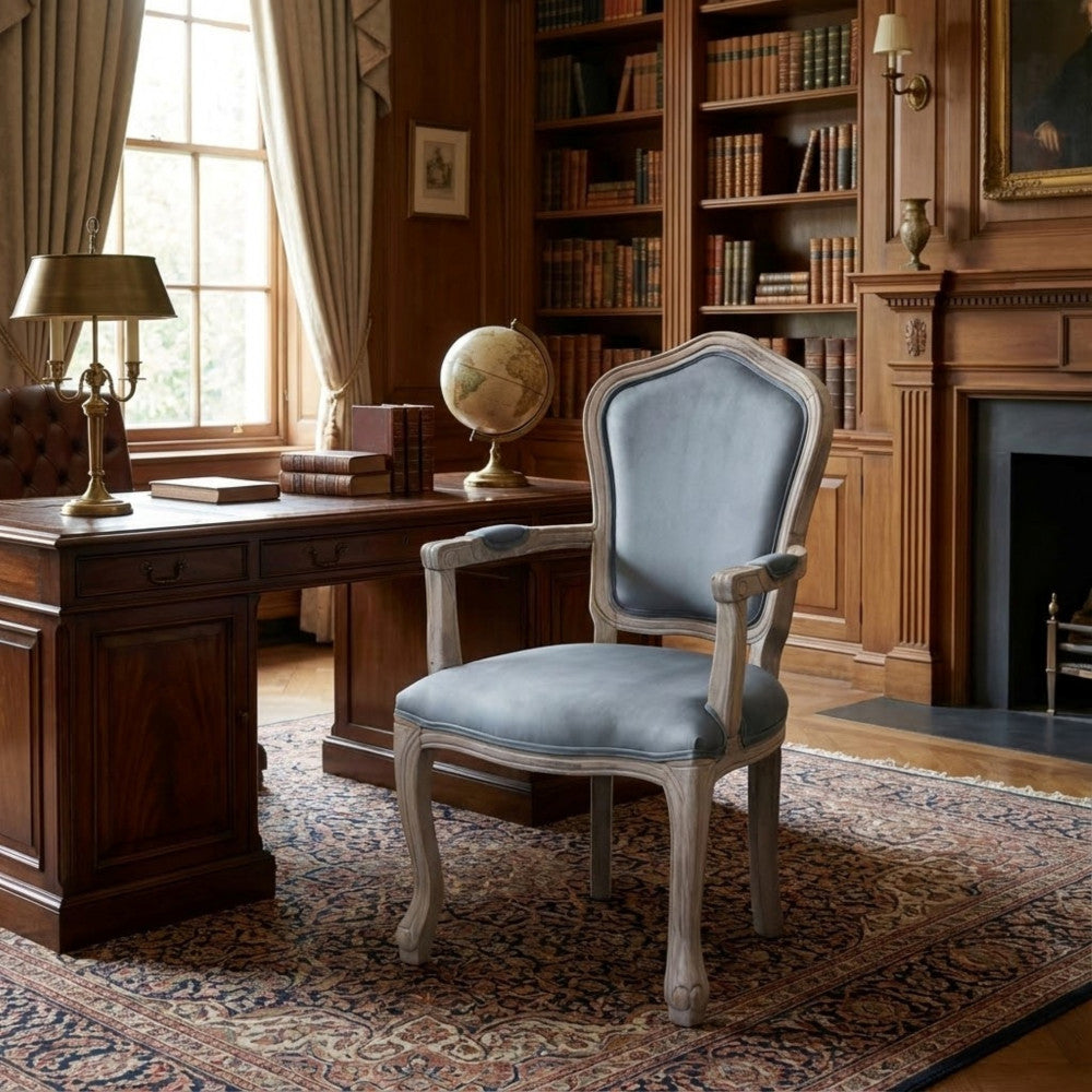 CHARLENE CHAIR IN GREY VELVET. Dimensions: 55 x 51 x 100 cm h.