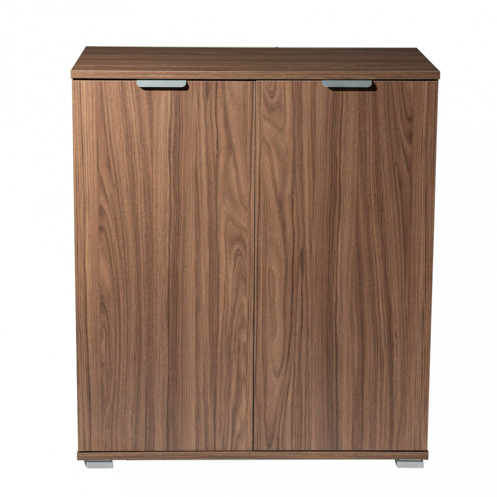 WENDY 2-DOOR CABINET IN WALNUT STAIN. Dimensions: 75 x 38 x 85 cm h.