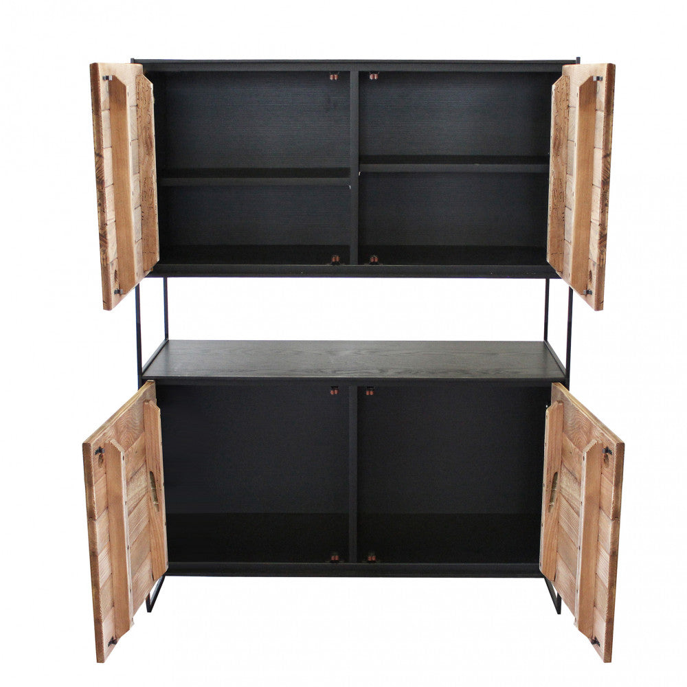 MOBILE ANSELM. Mobile in legno di pino riciclato Dimensioni: cm 100 x 40 x 131 h.