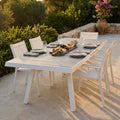 TAVOLO SEATTLE 205/265 X 105. Struttura in allumino ANTRACITE, TAUPE o BIANCA piano del tavolo in ceramica effetto legno GRIGIO nel taupe NATURALE Dimensioni: cm 205/265 x 105 x 75 h. Arredo Giardino