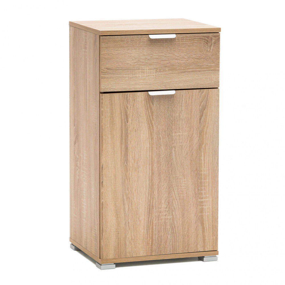 MOBILETTO LENA CON 1 ANTA E 1 CASSETTO NATURALE. Dimensioni: cm 75 x 36,5 x 174 h.