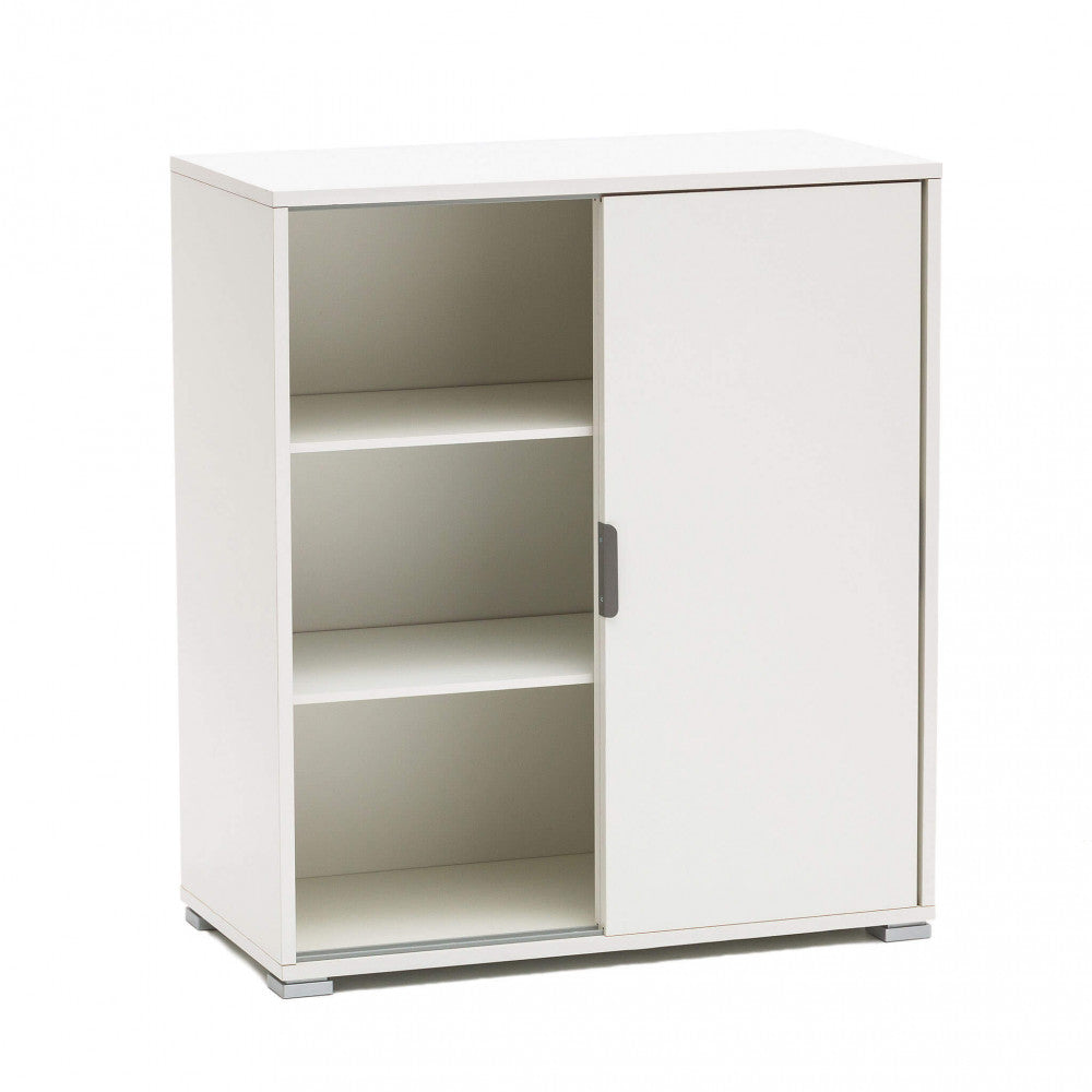 MOBILETTO TANGO 2 ANTE SCORREVOLI BIANCA. Dimensioni: cm 75 x 38 x 85 h.