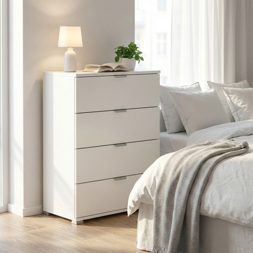 CASSETTIERA SAMOA 4 CASSETTI BIANCA. Dimensioni: cm 60 x 38 x 85 h.