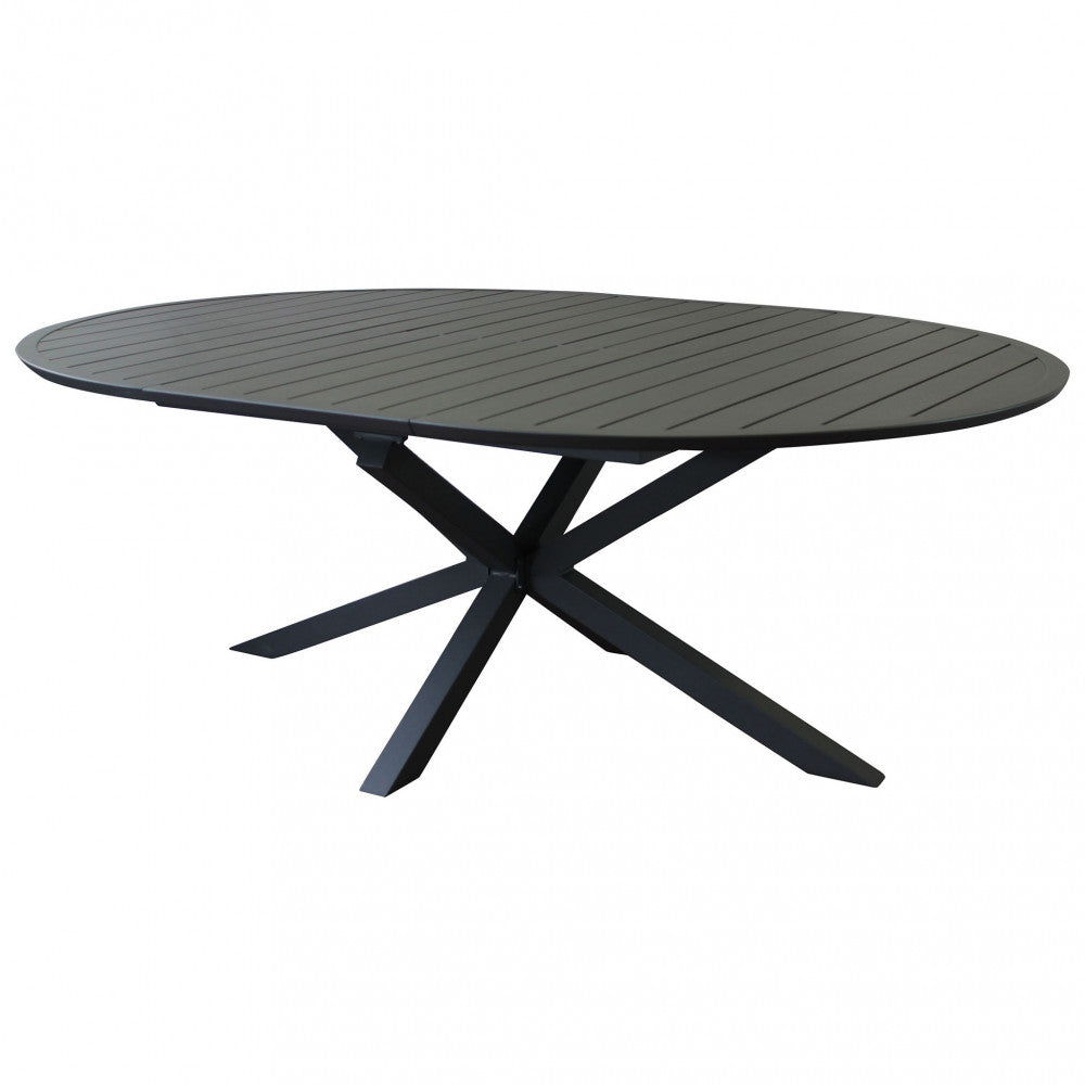 TAVOLO ROTONDO CAMELOT ALLUNGABILE 150/200 X 150. Struttura in alluminio verniciato BIANCO o ANTRACITE Dimensioni: cm ò 150/204 x 150 x 75 h. Arredo Giardino