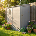 CASETTA HAUSE 111 X 191 X 194. Casetta in plastica con finestra MARRONE o GRIGIO CHIARO Dimensioni: cm 111 x 191 x 194 h. Arredo Giardino