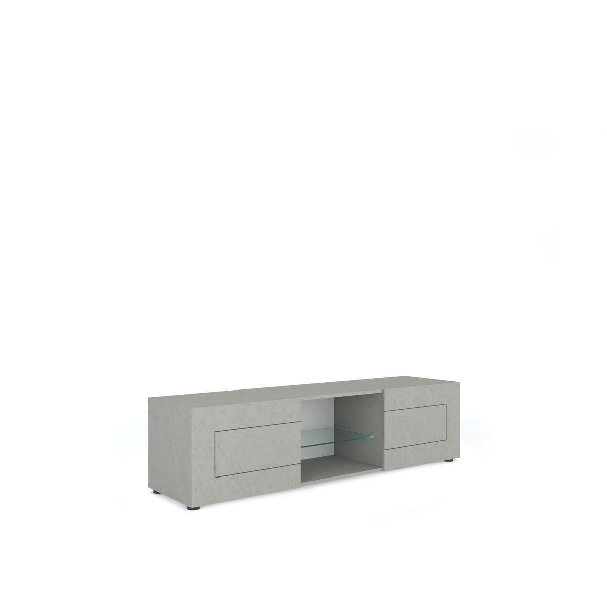 Porta TV 2 ante con vano a giorno 150x40x40 cm Fassa cashmere