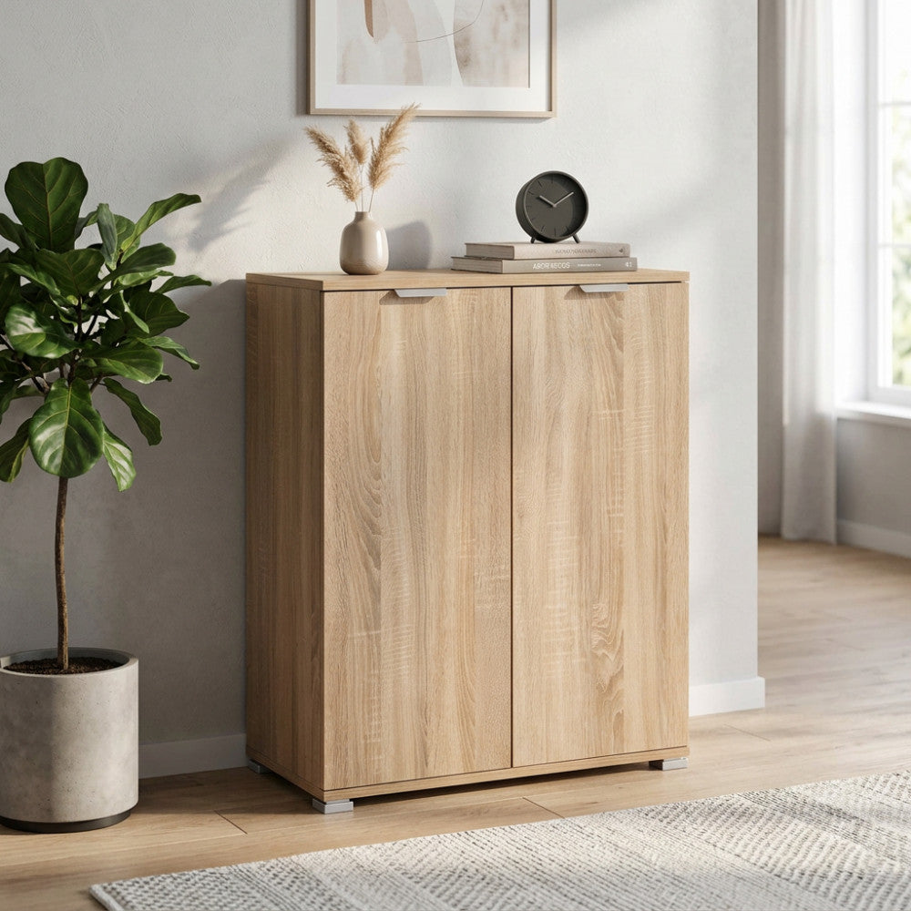 ARMADIETTO BORA 2 ANTE NATURALE. Dimensioni: cm 60 x 38 x 85 h.