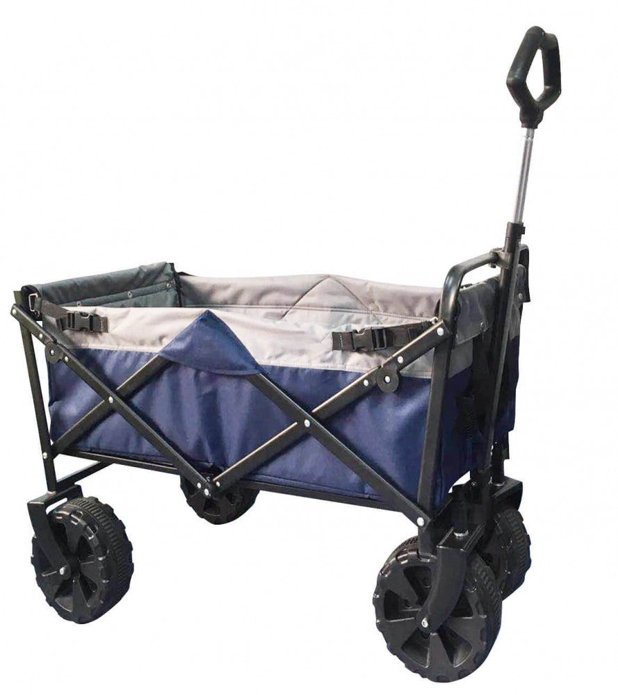 PACIFIC TROLLEY. Metal frame, 600D GREY Oxford fabric, max. load capacity 80 kg, 21 x 8.5 cm wheels. Dimensions: 125 x 60 x 99 cm.