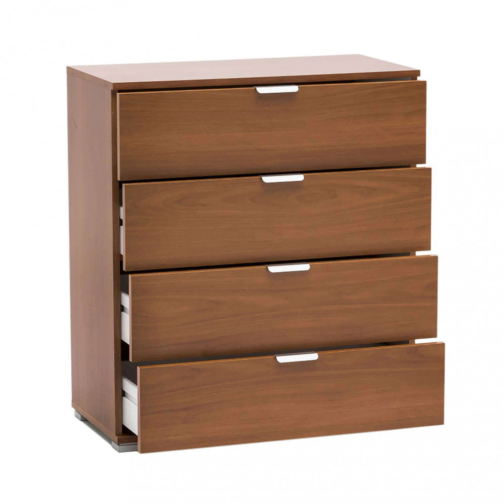 MOBILETTO YUKON 4 CASSETTI TINTA NOCE. Dimensioni: cm 75 x 38 x 85 h.