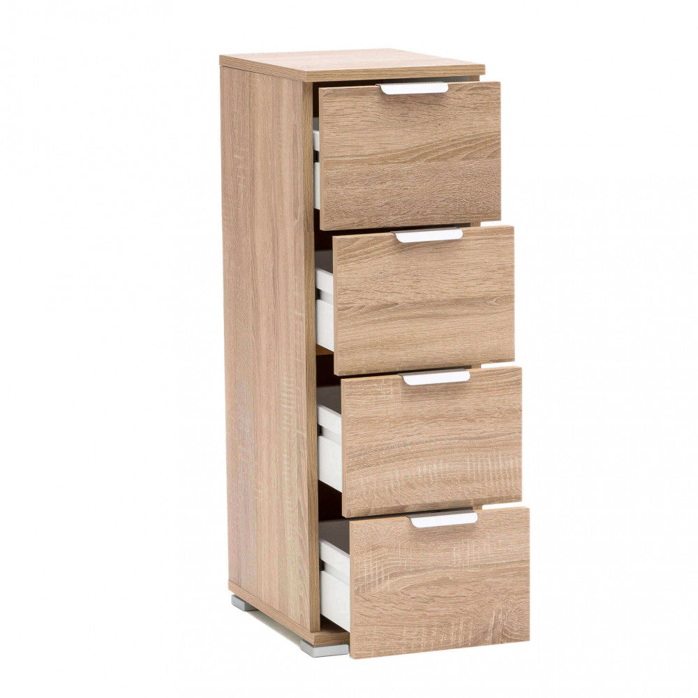 CASSETTIERA PAROS 4 CASSETTI NATURALE. Dimensioni: cm 27 x 38 x 85 h.