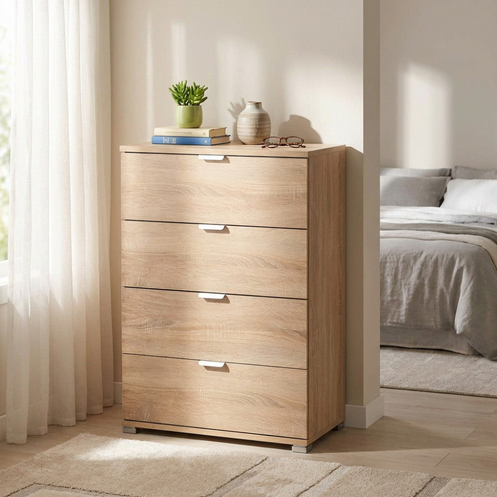 CASSETTIERA SAMOA 4 CASSETTI NATURALE. Dimensioni: cm 60 x 38 x 85 h.