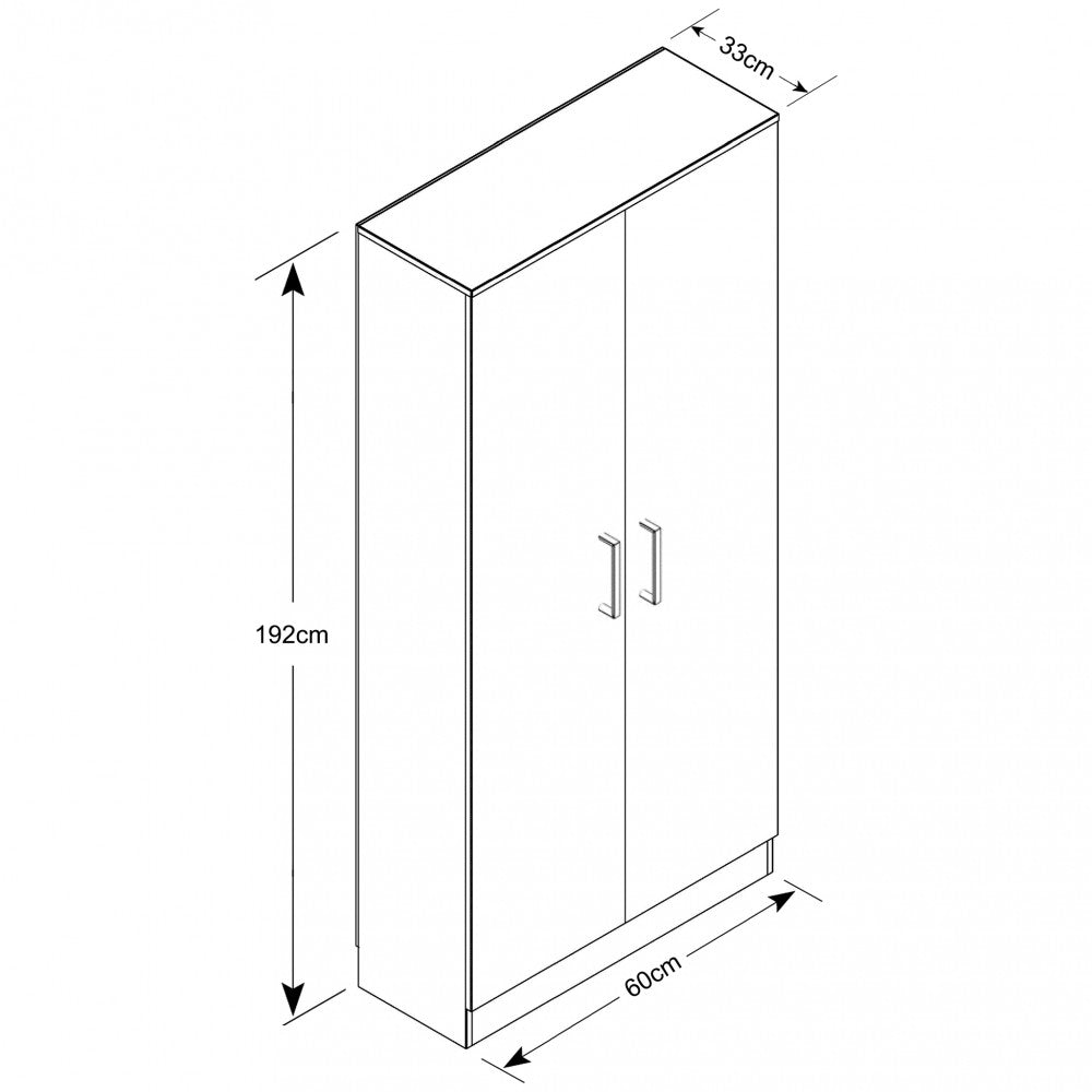 MOBILE 2 ANTE OLMO. Dimensioni: cm 60 x 33 x 192 h.