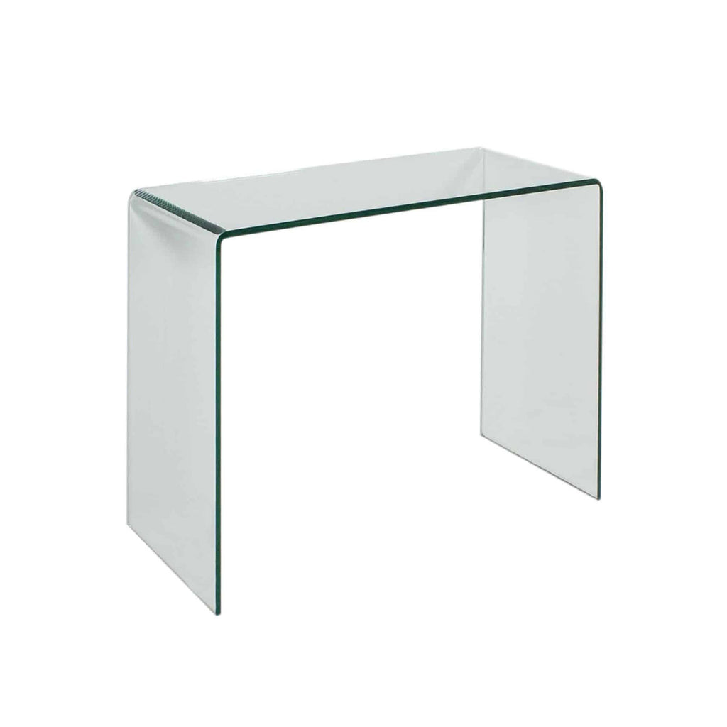 Consolle Marebbe in vetro curvato 80x40x80 cm