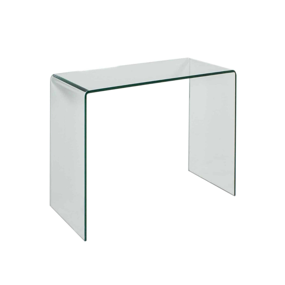 Consolle Marebbe in vetro curvato 80x40x80 cm
