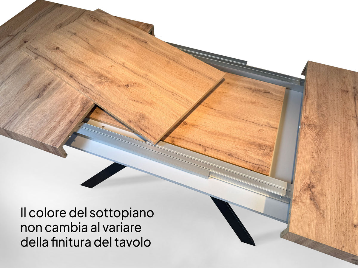 Tavolo allungabile 90x130/390 cm Scorzè Cemento