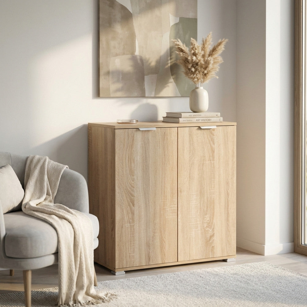 WENDY 2-DOOR NATURAL CABINET. Dimensions: 75 x 38 x 85 cm h.