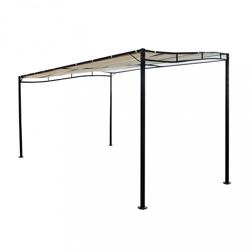 GAZEBO PERGOLA 3 X 2,5. Telo in poliestere AVORIO 180 gr struttura in acciaio Dimensioni: m 3 x 2,5. Arredo Giardino