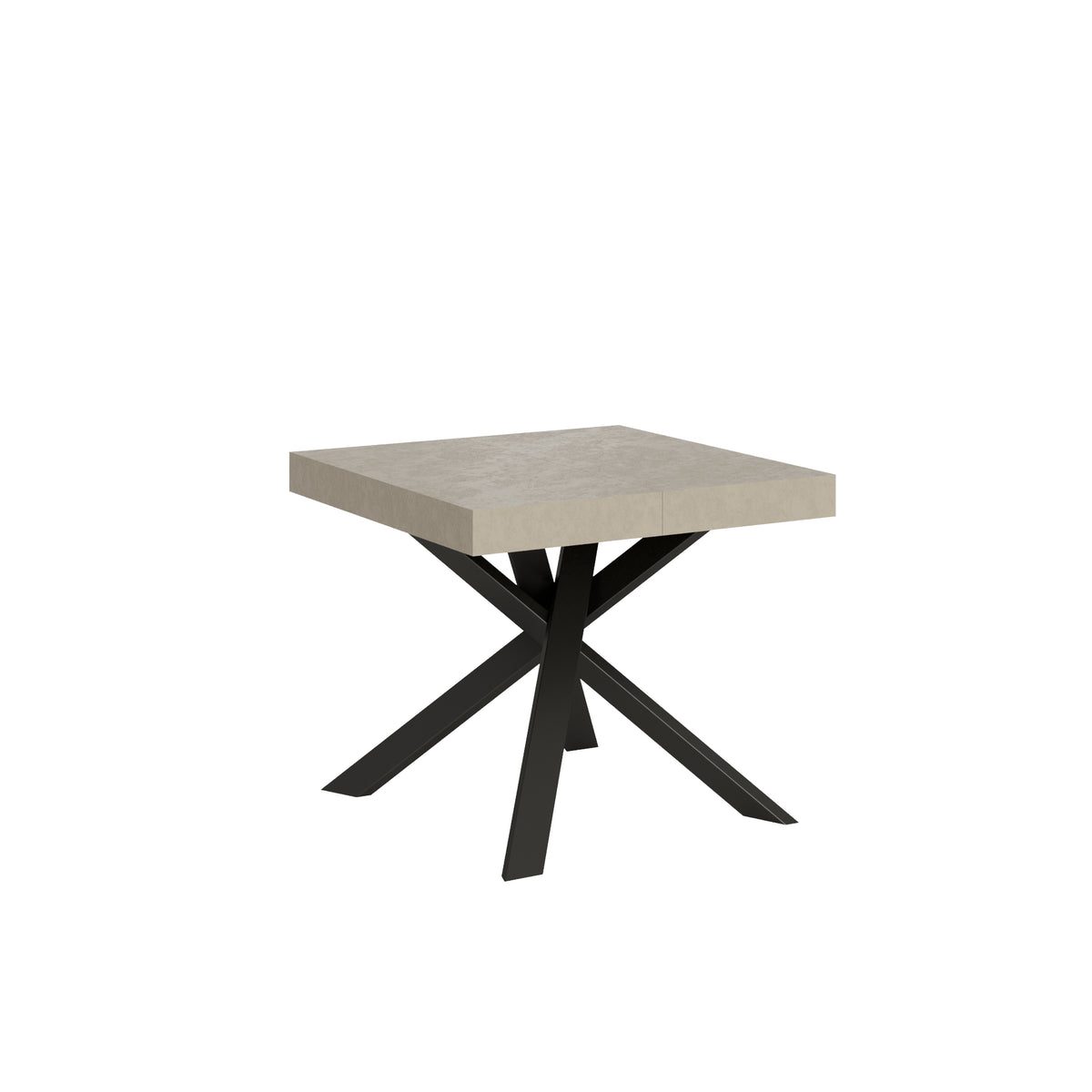 Tavolo allungabile 90x90/194 cm Casaleone cashmere gambe antracite