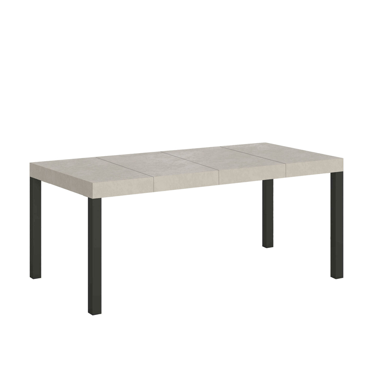 Tavolo allungabile 90x90/246 cm Noventa Premium cashmere gambe antracite