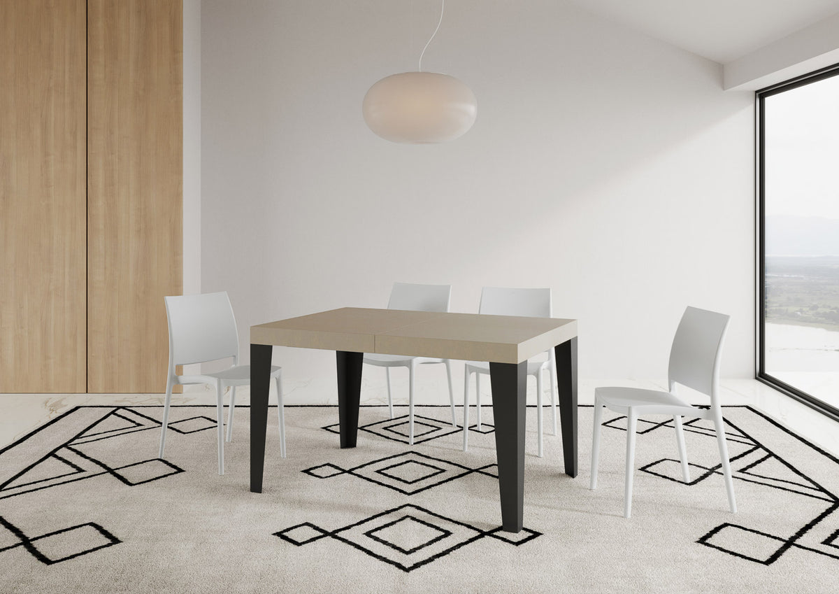 Tavolo allungabile 90x140/400 cm Marcon cashmere gambe antracite
