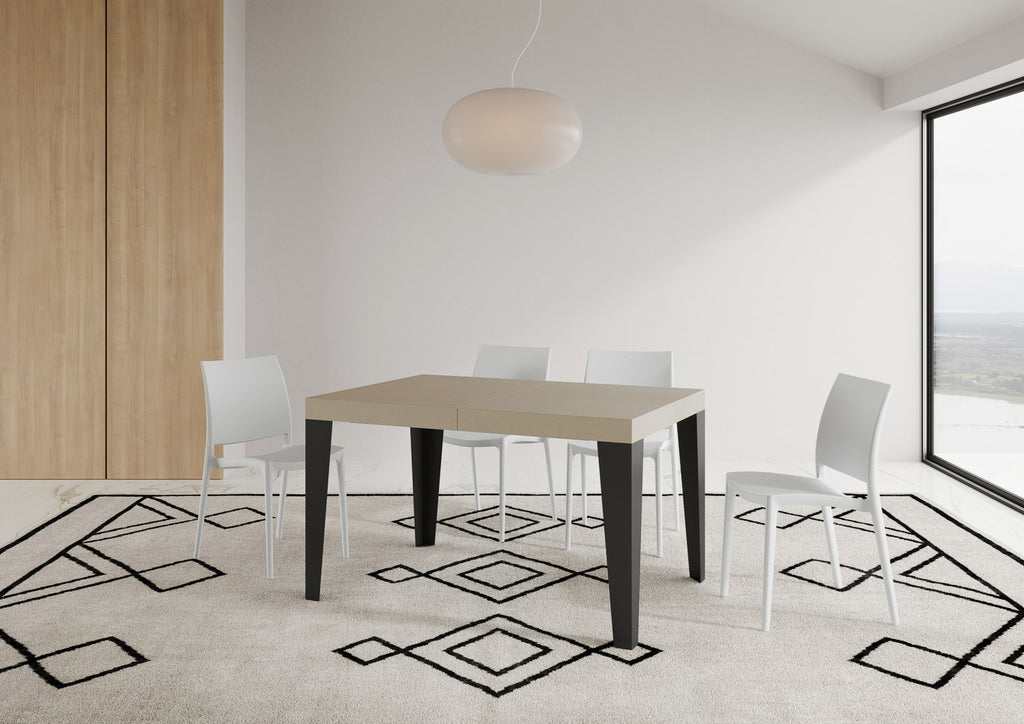 Tavolo allungabile 90x140/400 cm Marcon Premium Cashmere gambe antracite