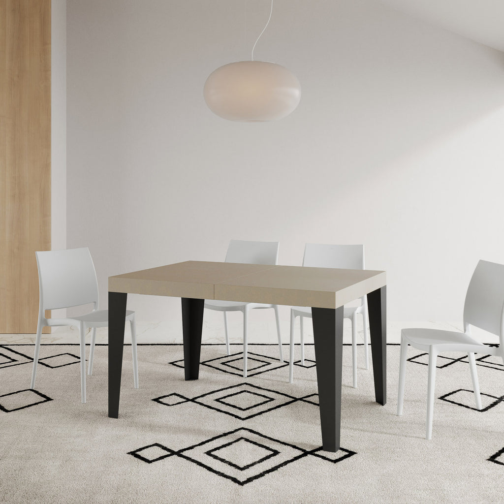 Tavolo allungabile 90x140/400 cm Marcon Premium Cashmere gambe antracite