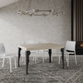 Tavolo allungabile 90x140/400 cm Mira Premium cashmere gambe antracite