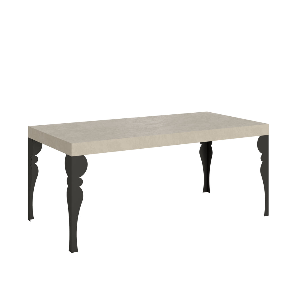 Tavolo allungabile 90x200/304 cm Mira Premium cashmere gambe antracite