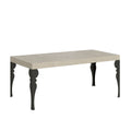 Tavolo allungabile 90x90/246 cm Mira Premium cashmere gambe antracite
