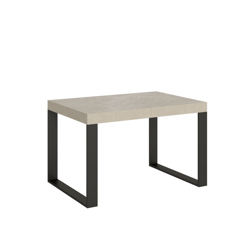 Tavolo allungabile 90x140/400 cm Pieve cashmere gambe antracite