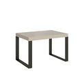 Tavolo allungabile 90x140/400 cm Pieve cashmere gambe antracite