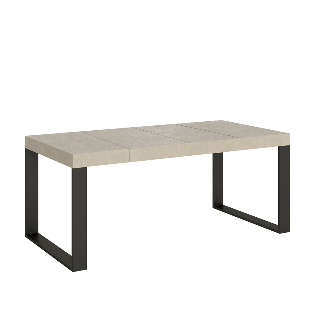 Tavolo allungabile 90x140/400 cm Pieve Premium Cashmere gambe antracite