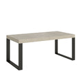 Tavolo allungabile 90x140/400 cm Pieve Premium Cashmere gambe antracite