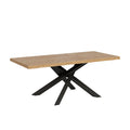 Tavolo allungabile 180/230x90 cm Castelminio rovere scortecciato gambe antracite