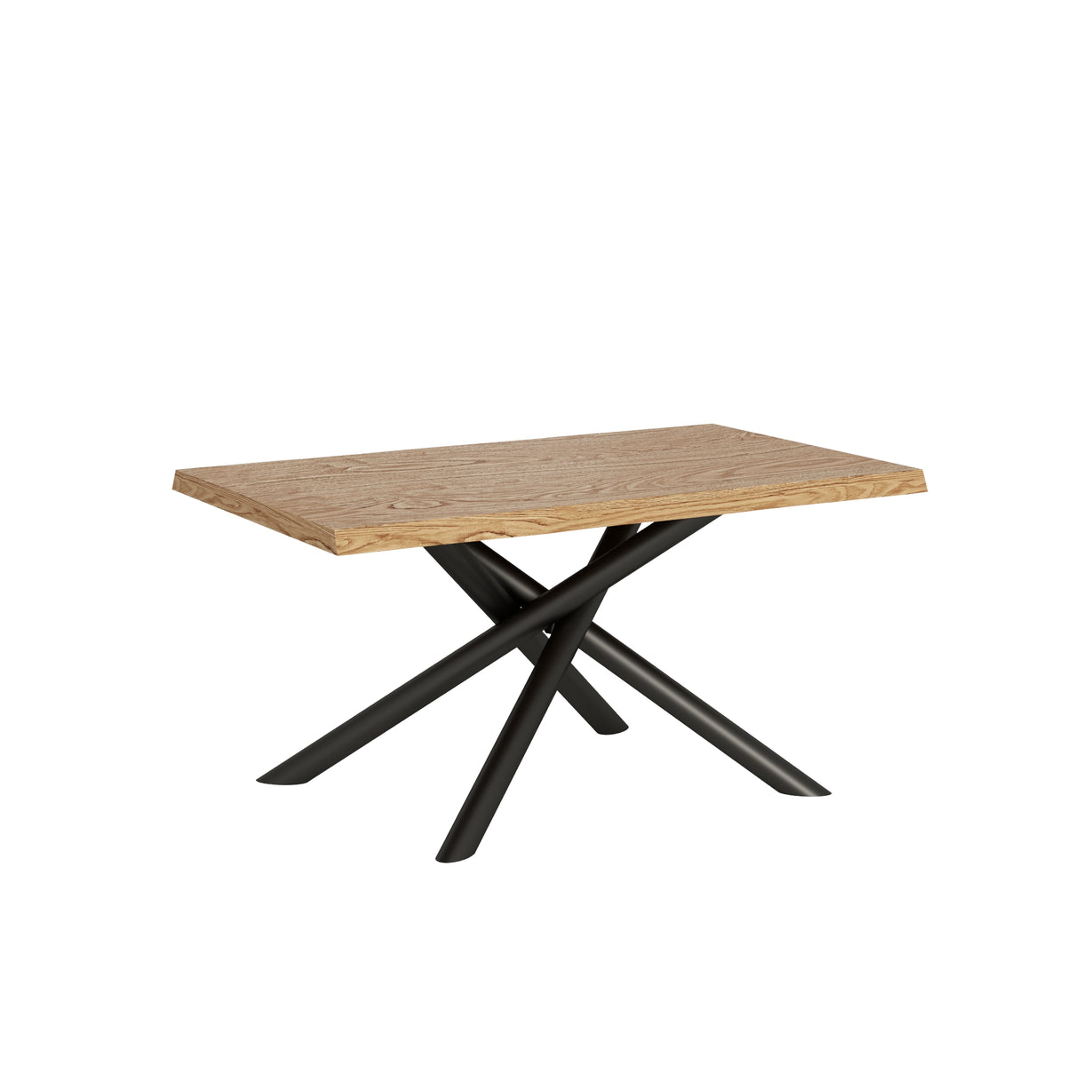 Tavolo fisso 140x90 cm Lido rovere scortecciato gambe antracite