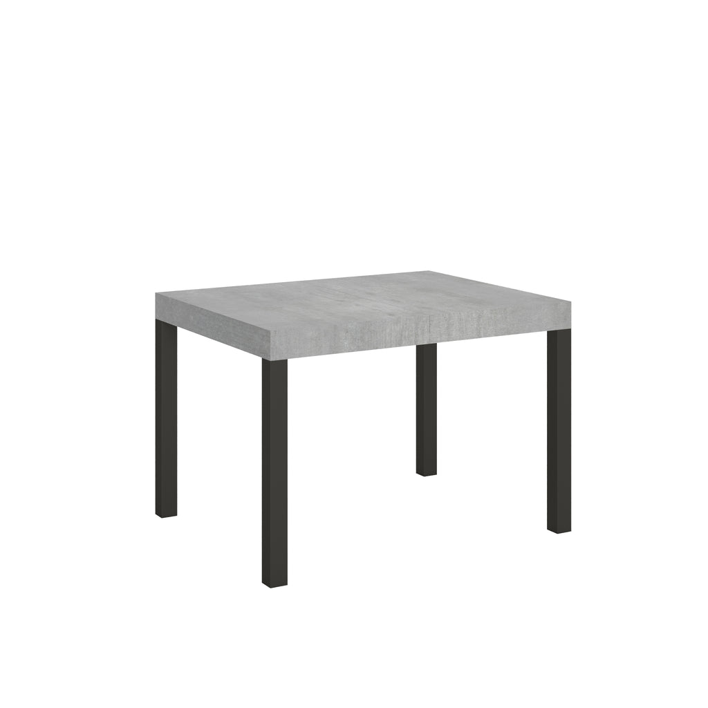 Tavolo allungabile 80x120/204 cm Noventa Cemento telaio Antracite
