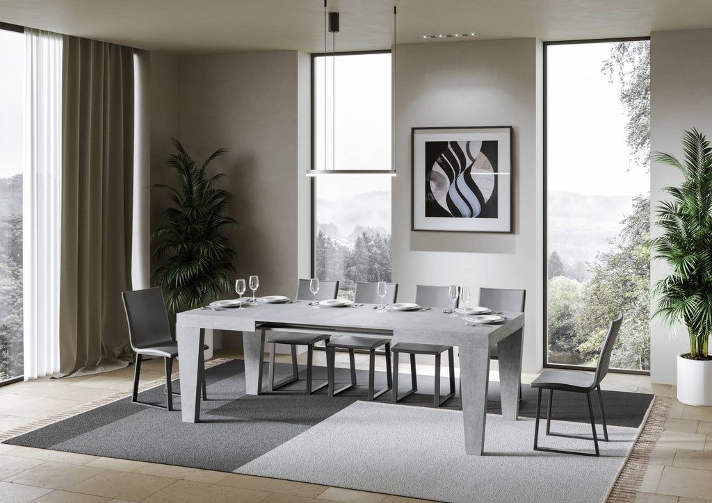 Tavolo allungabile 90x130/390 cm Scorzè Cemento