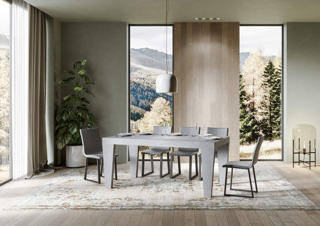 Tavolo allungabile 90x160/420 cm Scorzè Cemento